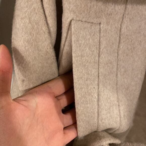 NEW Size 14 Cole Haan Belted Wrap Coat Bone missing belt - Picture 8 of 12